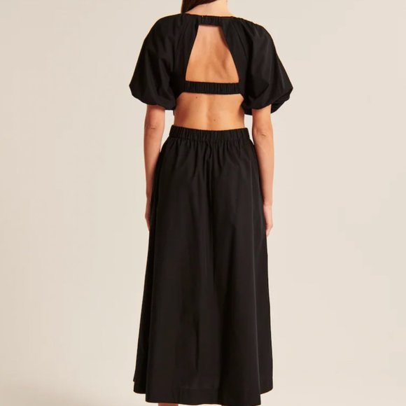 EUC Abercrombie High-Neck Open Back Midi Dress - Picture 4 of 9